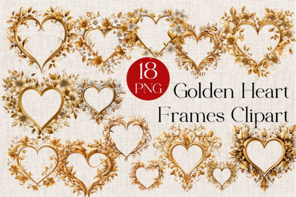 Download Gold Heart Frame Clipart, Valentines PNG - Valentines png Collection