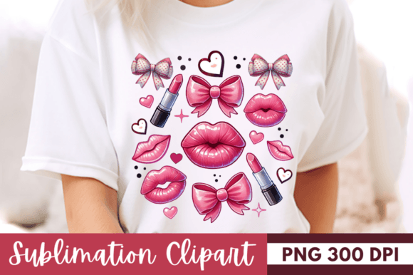 Download Valentine Bow and Lip PNG Clipart Design - Premium Resources